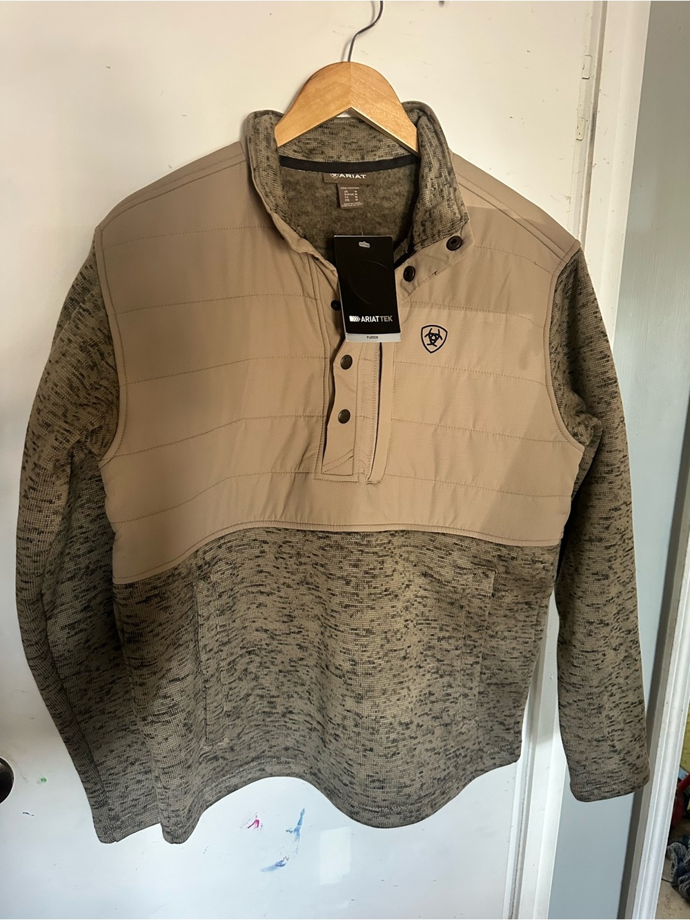 Ariat Two-Tone Tan and Olive Pullover Jacket